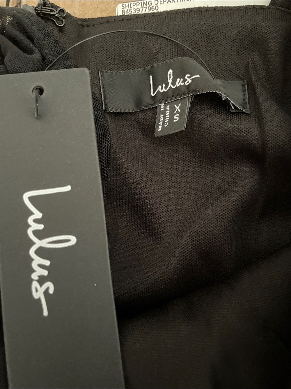 Lulus Lovingly Yours Black Mesh Long Sleeve Jumpsuit Size XS NEW w/ Tag - Picture 6 of 6